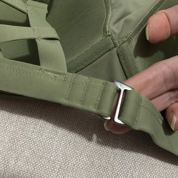 Athleta Palm Swim Top & Bottoms-34D/DD with M Bottoms-Moss Green/Blue Bottoms - Picture 8 of 16